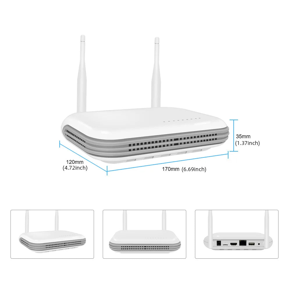 8CH NVR WiFi CCTV Security System 4MP/6MP IP Cameras with Audio & Two-Way Communication