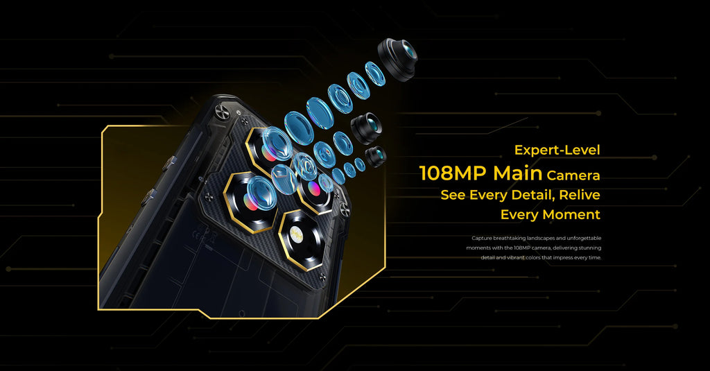 OUKITEL WP60 Rugged Smartphone 7.2” HD+ Display, 10000mAh, 108MP Camera, 48GB+512GB, Android 15, NFC, 120Hz