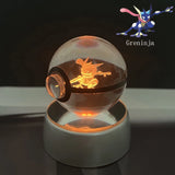 Pokemon 5cm Crystal Ball 3D LED Night Light – Pikachu, Charizard, Gengar & Eevee Gift Model thumbnail 18