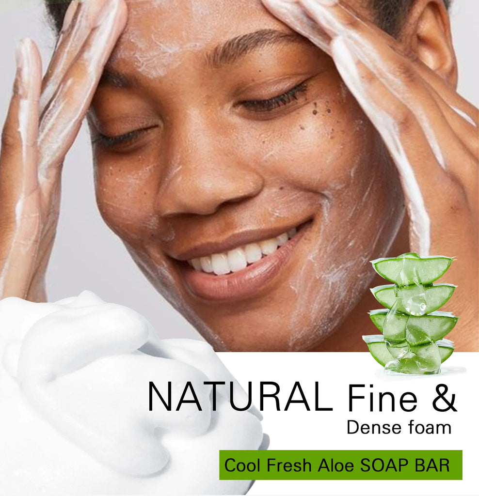 Aloe Brightening Soap Bar 200g – Dark Spot Removal, Acne Control & Oil Balancing for Face and Body