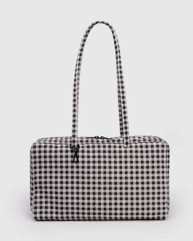Large Capacity Square Shoulder Bag – Casual Canvas Bowler Handbag for Everyday Use