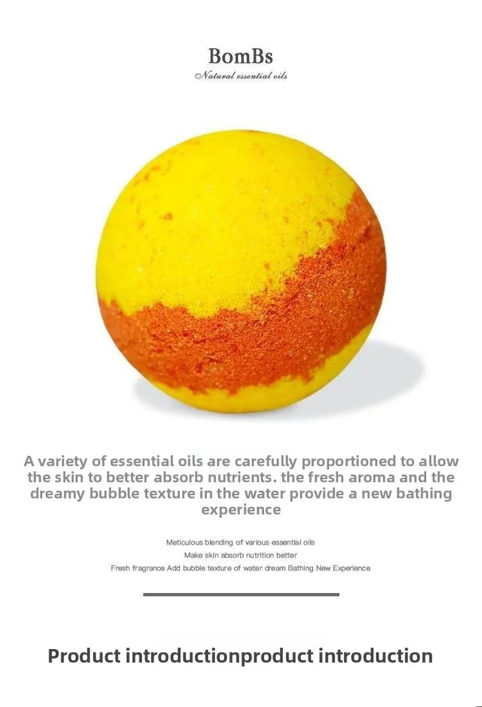 Essential Oil Effervescent Bath Bomb Salt – Body Whitening Aromatic Spa Bath Ball