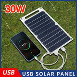 30W Portable Solar Panel Charger with USB – Waterproof Outdoor Power for Hiking, Camping & Travel thumbnail 7