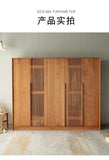 Luxury Modern Wooden Wardrobe with Sliding Doors and Storage Drawers – Nordic Style Bedroom Closet Furniture thumbnail 21
