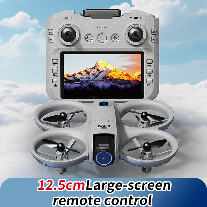 GT3 MAX 8K HD Mini Drone with 4.3" Remote Control – 360° Flip Quadcopter for Kids