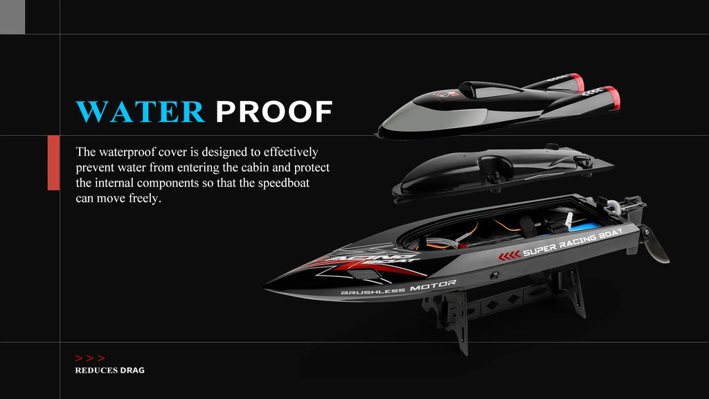 WL916 / WL912-A RC Speedboat 2.4GHz High-Speed Remote Control Racing Boat for Kids