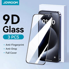 Joyroom HD Glass Screen Protector for iPhone 16/15/14/13/12/11 Pro Max – Full Coverage Tempered Glass (1/2/3pcs)