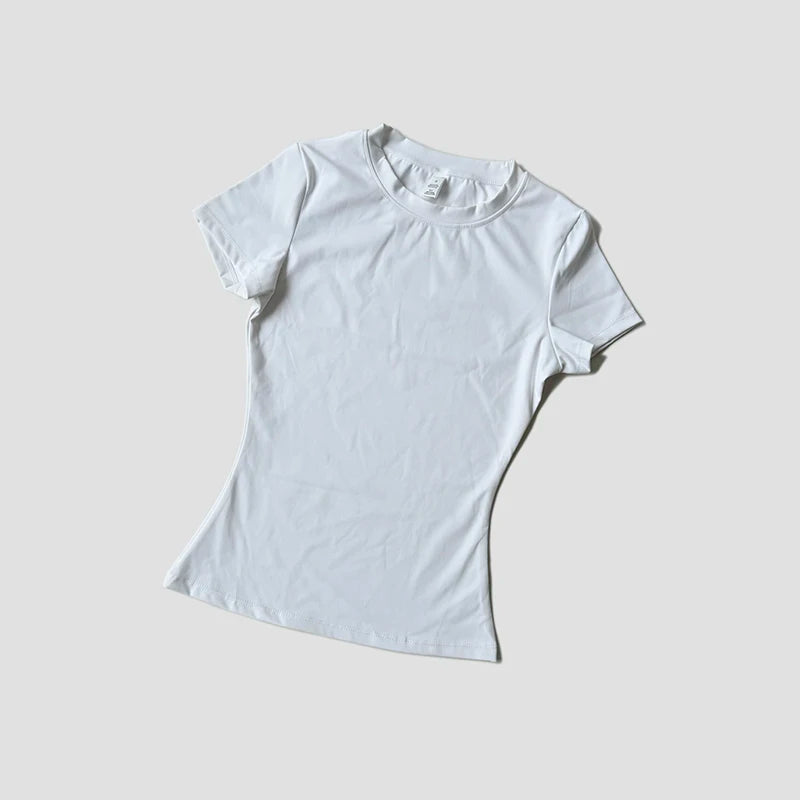 Women Seamless Yoga Top – Short Sleeve Fitness & Activewear Shirt