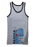 Boys Cartoon Dino Car Cotton Tank Top Singlet Underwear – Kids Summer Undershirt 3-10T thumbnail 23
