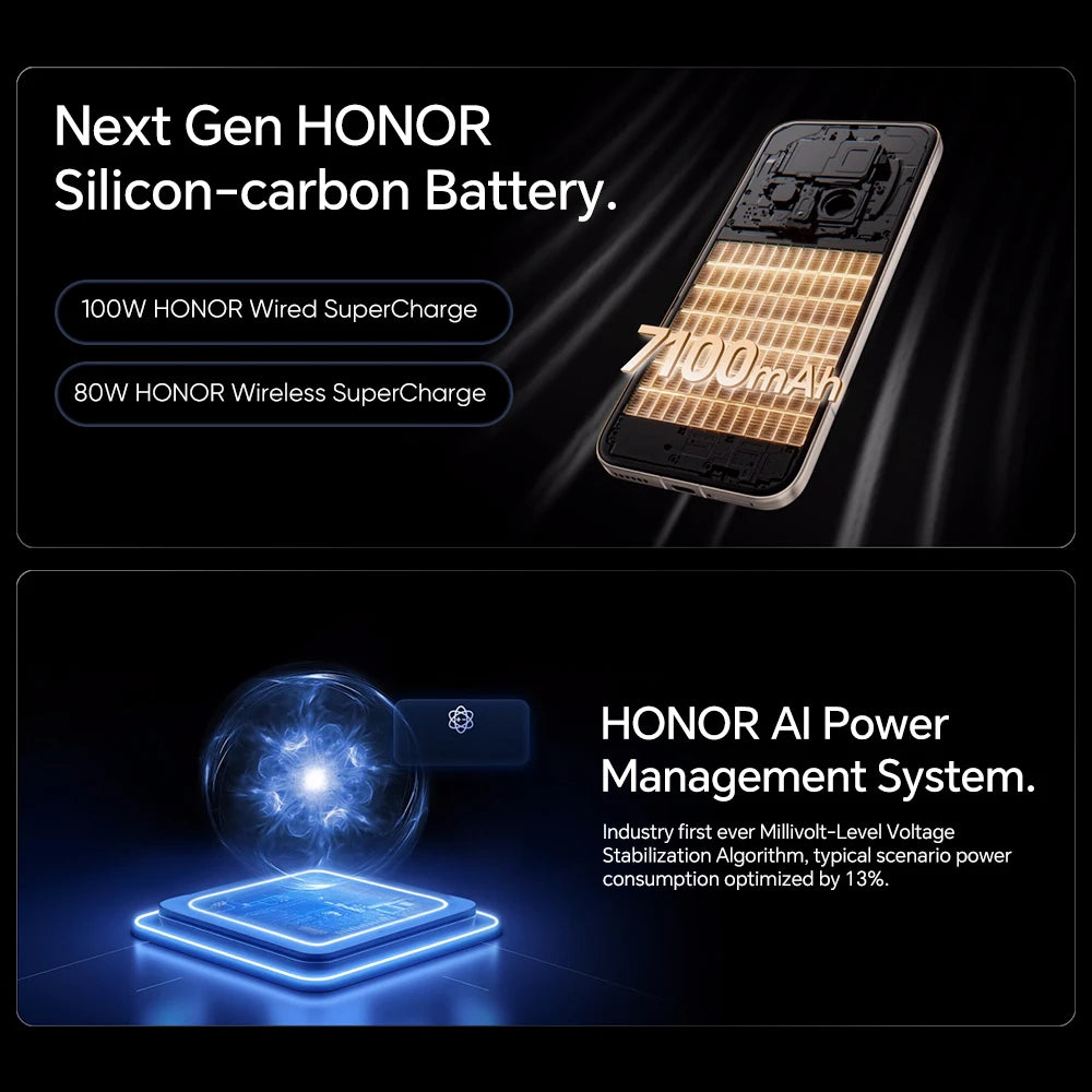 Global Version HONOR Magic8 Pro 6.71'' 120Hz OLED, Snapdragon 8 Elite Gen 5, 7100mAh Battery, 100W SuperCharge Smartphone