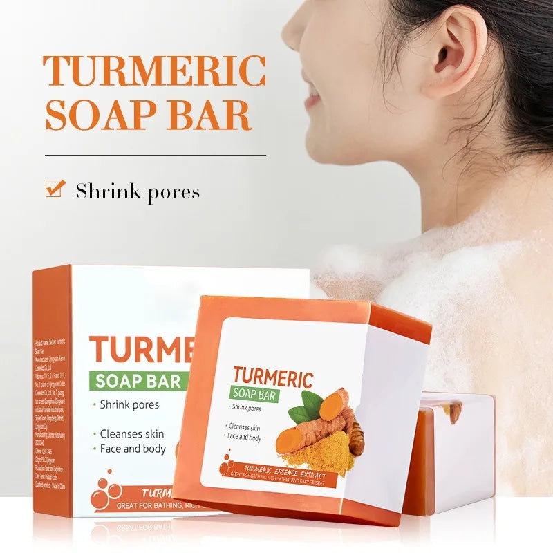 Handmade Turmeric Soap 100g – Brightening Face & Body Cleanser for Dark Underarms, Legs & Tender Skin Care
