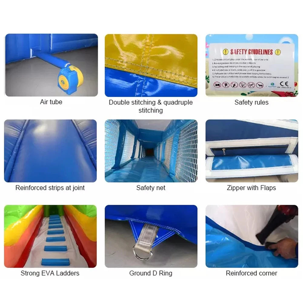Square Inflatable Swimming Pool & Water Zorb Ball Pool – Heavy Duty PVC Outdoor Fun