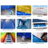 Square Inflatable Swimming Pool & Water Zorb Ball Pool – Heavy Duty PVC Outdoor Fun thumbnail 14
