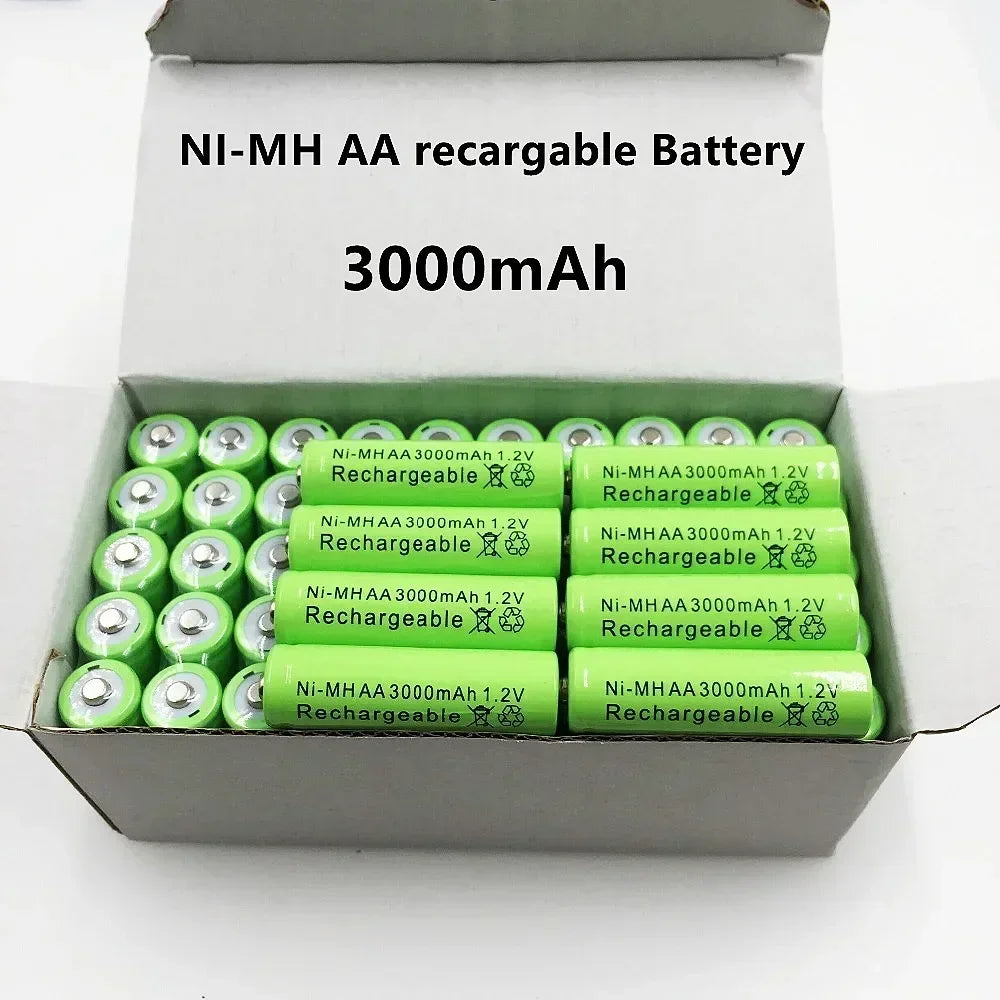 Rechargeable AA Batteries 3000mAh 1.2V Ni-MH (Pre-Charged) – Long-Lasting Power by KVCDY / Jungla