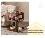 Solid Wood Bedside Table with Storage – Modern Minimalist Bedroom Side Table thumbnail 12