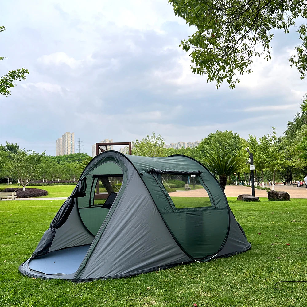 Quick-Open Pop-Up Tent for 5–8 People – Waterproof Hand-Throw Camping & Boat Tent (4-Season, Double Layer)