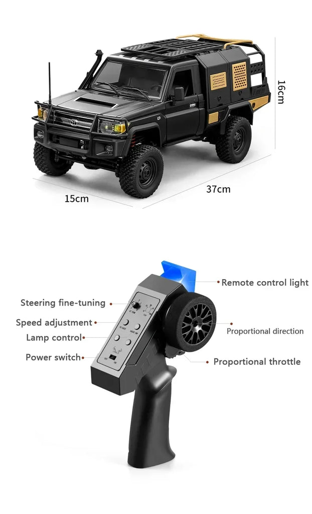 MN MODEL 1:12 RC Toyota Land Cruiser LC79 Rock Crawler MN82S Off-Road Pickup Truck