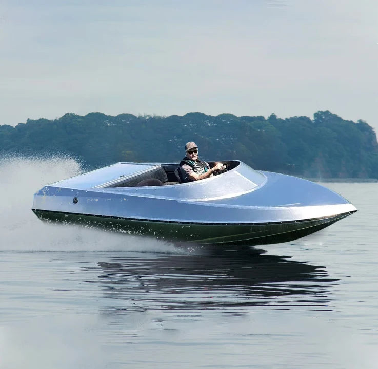 Fully Welded Aluminum Jet Ski Boat Hull Kit – 12ft Sports Yacht for River Racing