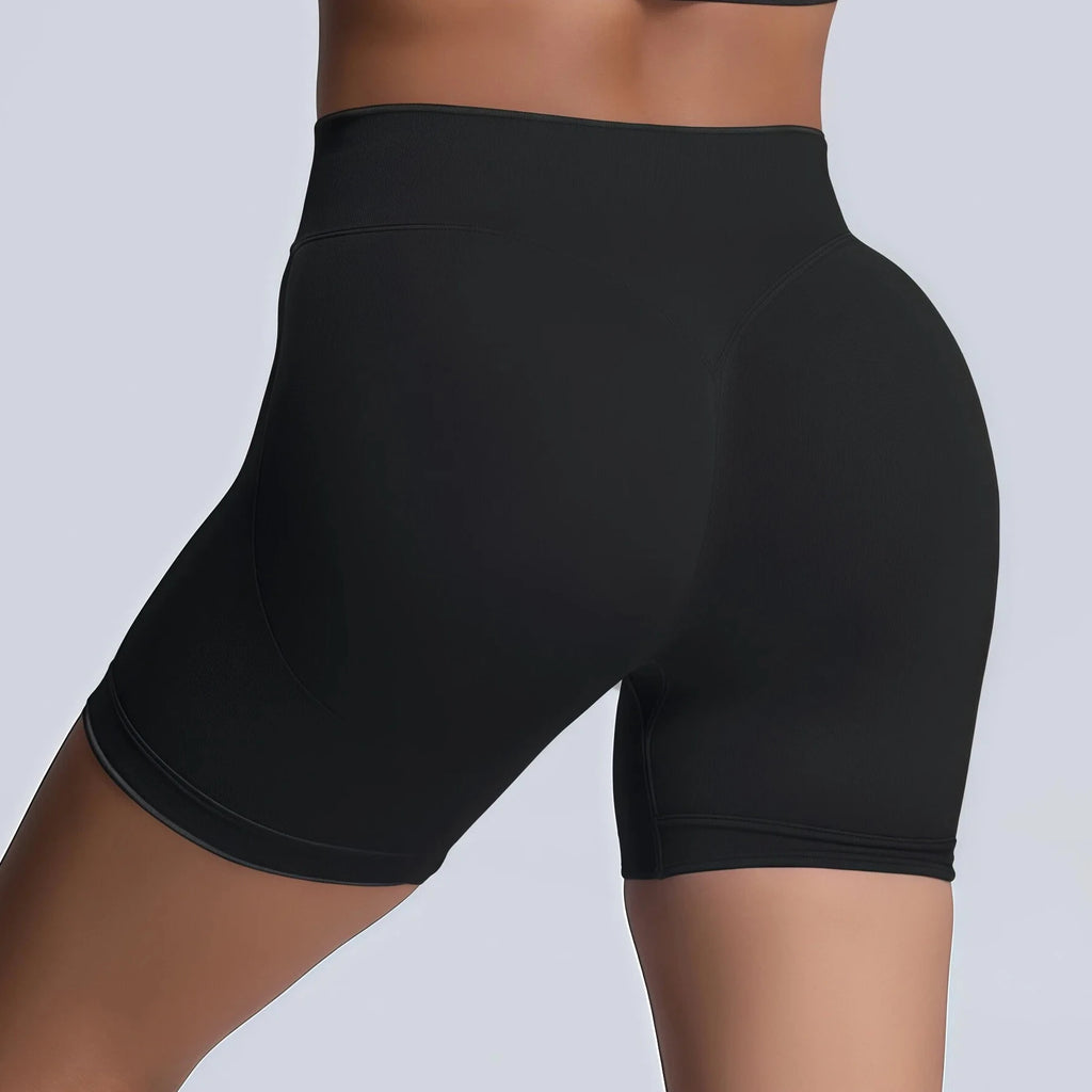 HISTELLO Women’s 4.5" Impact Fitness Biker Shorts – Low Waist Scrunch Butt Yoga & Gym Shorts