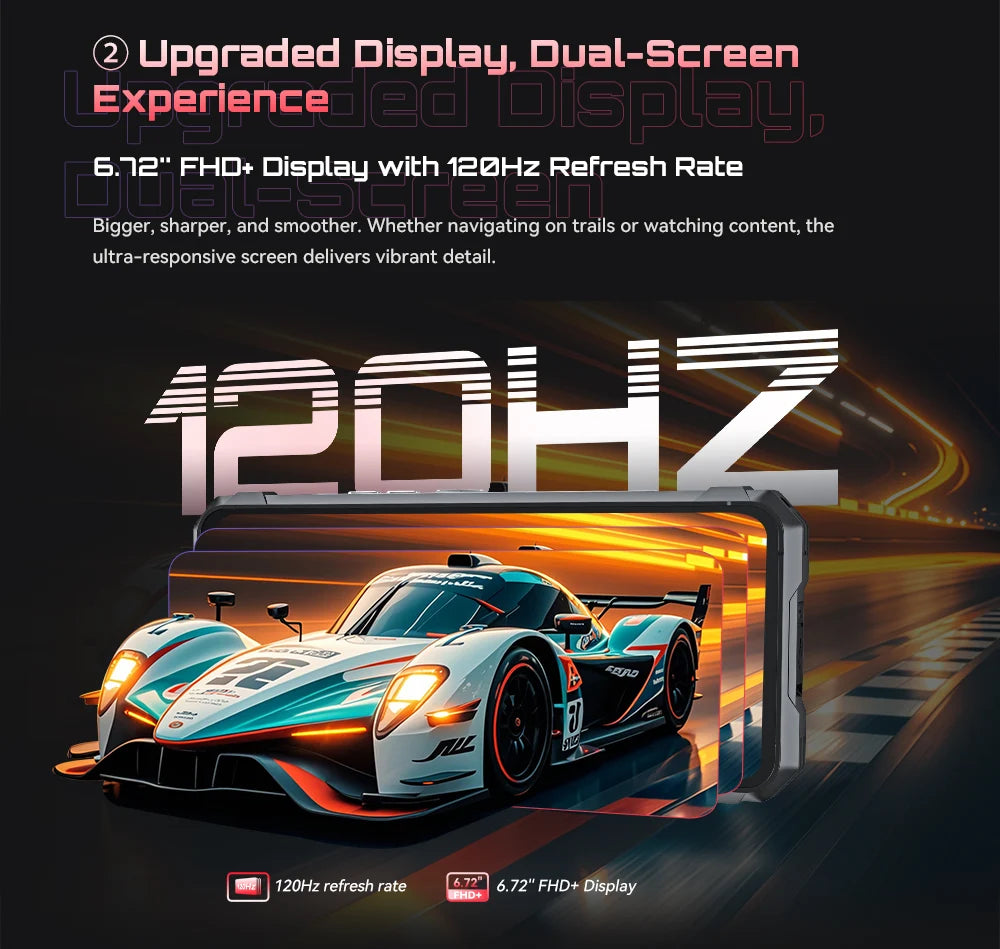 Cubot KingKong 11 Rugged 5G Smartphone, 10200mAh Battery, Dimensity 7025, 32GB RAM, 256GB ROM, 108MP Triple Camera, 6.72" FHD+ 120Hz Display, Android 15
