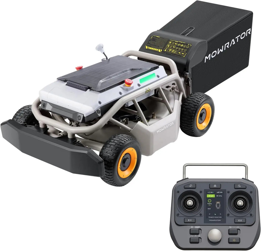 RC Lawn Mower S1 4WD 56V18Ah – 21" Blade, 37° Adjustable Cutting Height, Multi-Function, Handles 75% Slope, 1.12 Acres