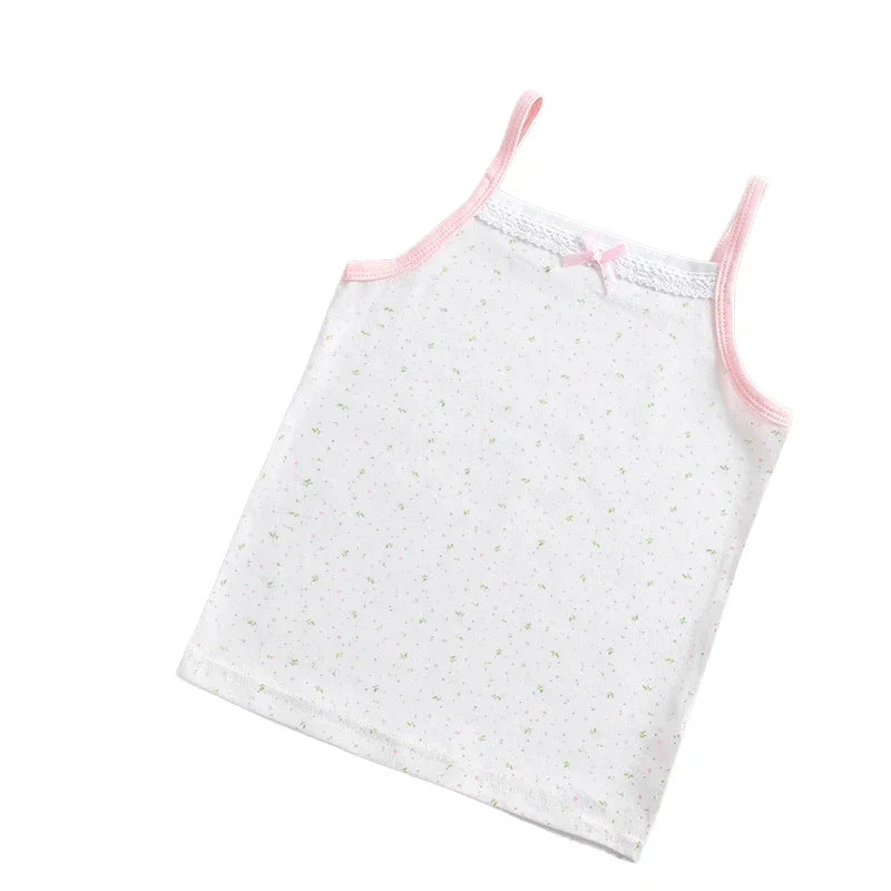 Girls’ Summer Tank Tops – Cartoon Cotton Camisoles, Ages 3-8