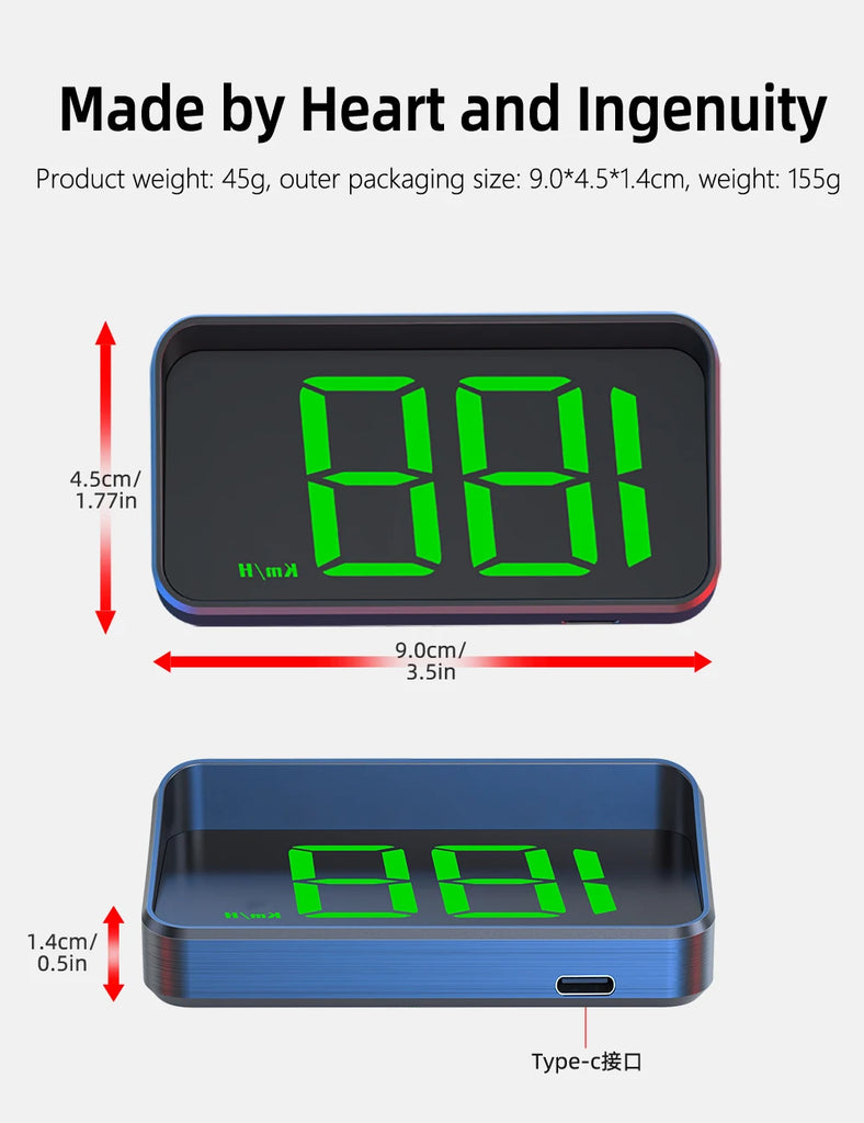 HD Car Head Up Display M2 GPS Speedometer KM/H Digital Windshield HUD Projector Universal Auto Accessory