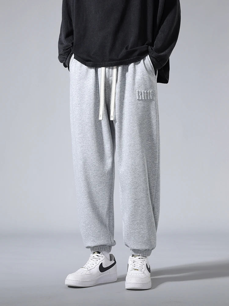 Men’s Big Size Hip Hop Jogger Sweatpants 6XL–8XL Loose Fit Cotton Blend Pants