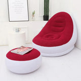 Lazy Inflatable Lounge Chair for Adults – Folding Portable Sofa with Foot Stool, Air Couch for Living Room & Bedroom thumbnail 6