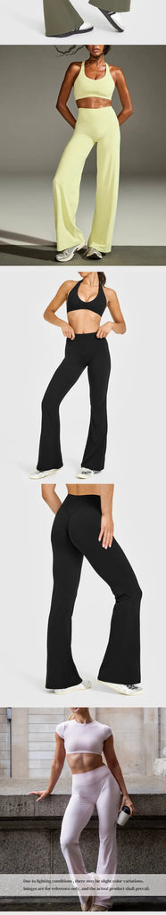 Women’s Flared Yoga Leggings – High-Waist Seamless Wide-Leg Fitness Pants