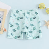 Blotona Boys Swim Trunks – Dinosaur, Plaid & Turtle Print Toddler Board Shorts thumbnail 4