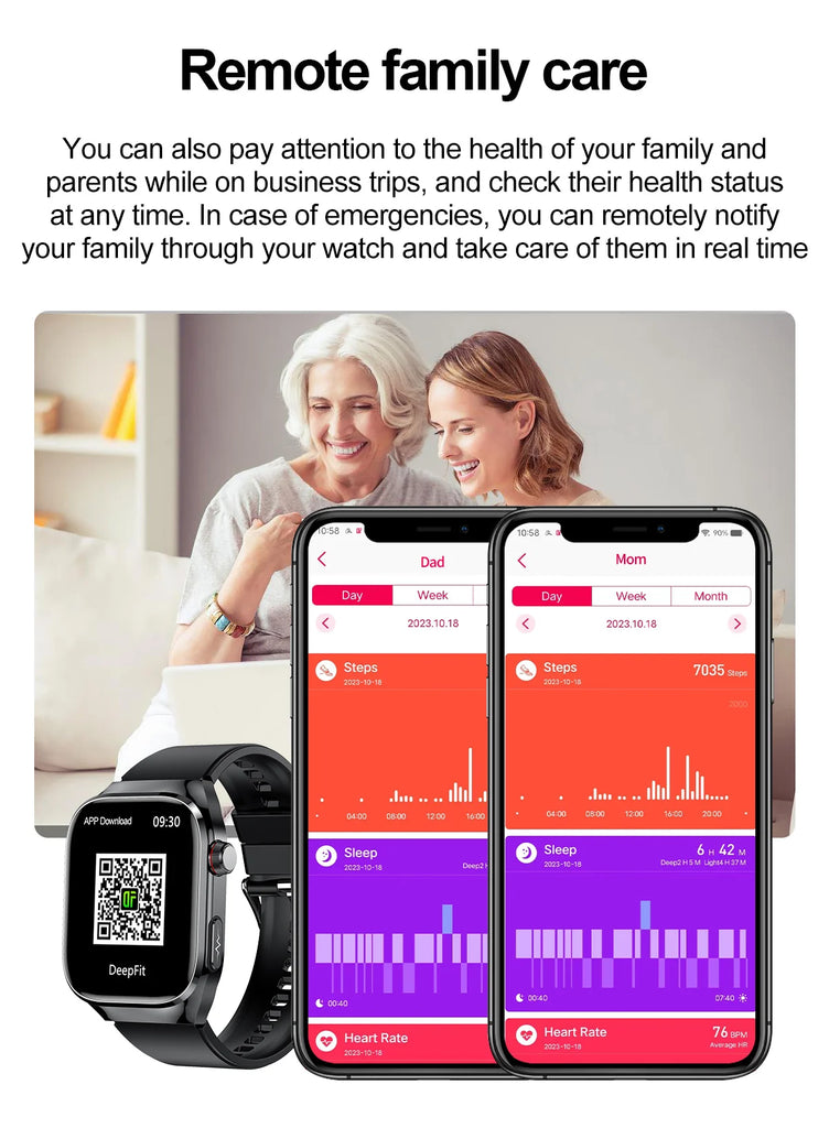 GUHUAVMI Micro Physical Examination Smart Watch with ECG, Uric Acid & Five-Organ Health Monitoring