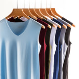 Men’s Seamless Ice Silk Tank Top Sleeveless Vest – Breathable Sport & Casual Undershirt for Gym and Summer Wear thumbnail 3