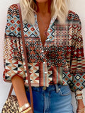 Women’s Floral Slim-Fit Long Sleeve Blouse – Soft Silk Blend Spring/Summer Shirt thumbnail 15