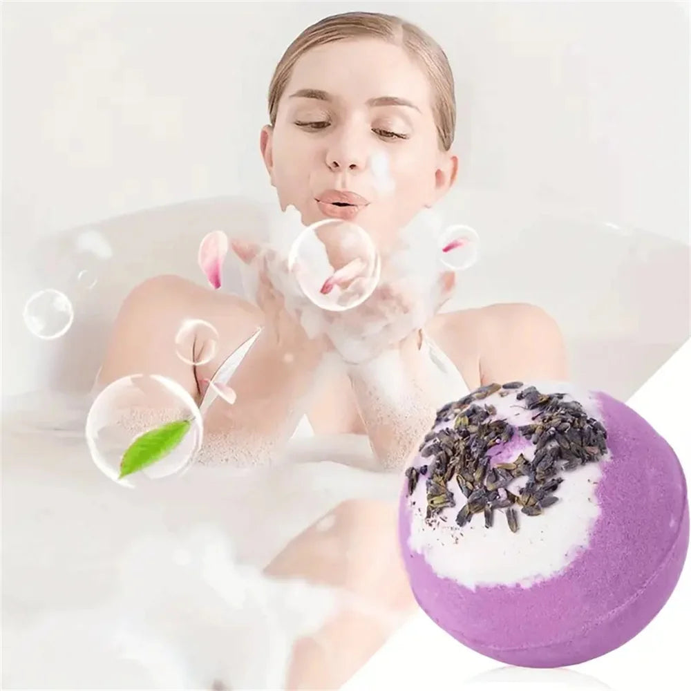 Handmade Bath Bomb Set with Essential Oils and Sea Salt – Moisturizing & Skin Peeling Bubble Ball Gift