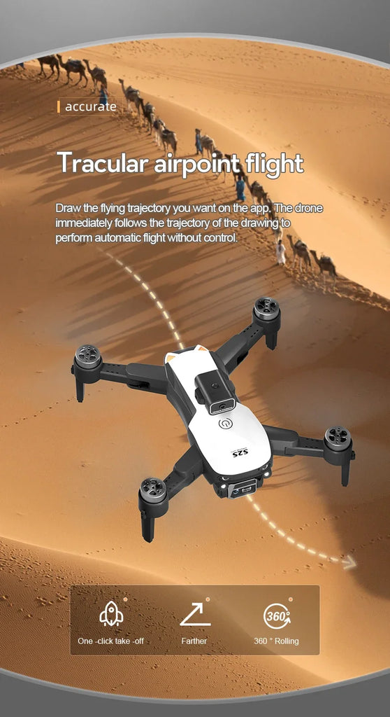 S2S Mini Drone 8K HD Camera with Obstacle Avoidance, Brushless Motor, Foldable RC Quadcopter for Kids