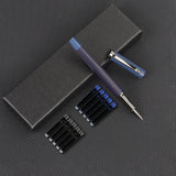 Luxury Flowing Curve Metal Fountain Pen Medium Nib Writing & Calligraphy Set Gift Box thumbnail 7