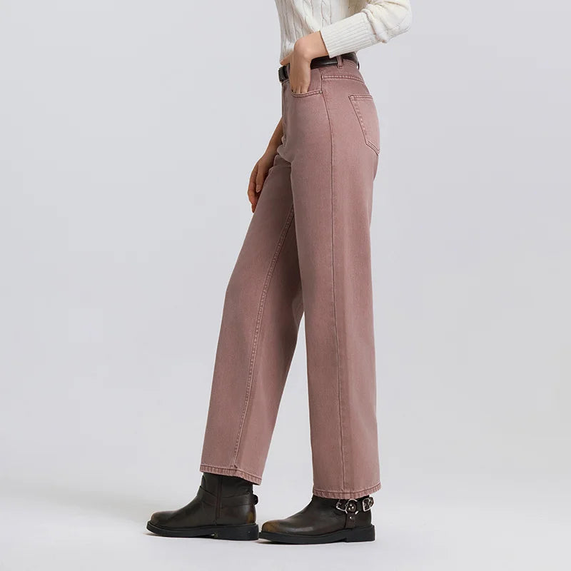 Semir Women’s Vintage Wide-Leg Jeans 2025 Spring Soft Cotton Denim Trousers
