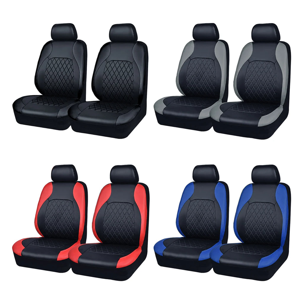 All Season Quilted PU Leather Car Seat Cover Set – Full Surround Waterproof Universal Fit for Sedan, SUV & Pick-Up Truck