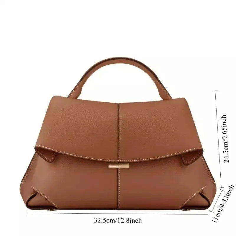 Women’s Pleated Faux Leather Handbag – Luxurious Texture Shell Shoulder Bag