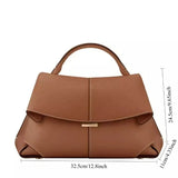Women’s Pleated Faux Leather Handbag – Luxurious Texture Shell Shoulder Bag thumbnail 5