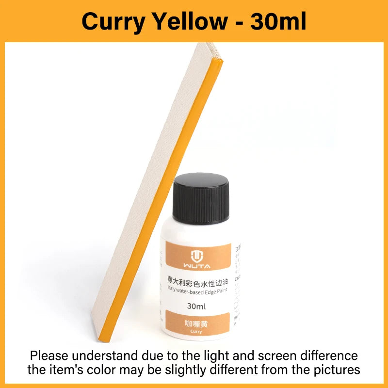 30ml Professional Leather Edge Paint – Italy Imported Water-Based Semi-Gloss Edge Oil, 22 Colors DIY Leather Finish