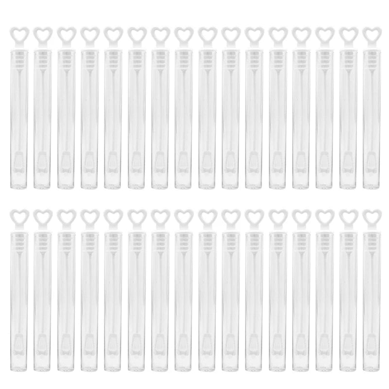 10-50pcs Colorful Heart Bubble Soap Bottles with Wands – Kids Party Favors & Wedding Gifts