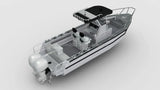 22ft High-Speed Aluminum Fishing Boat with Outboard Engine | Sport Yacht Cabin Cruiser thumbnail 24