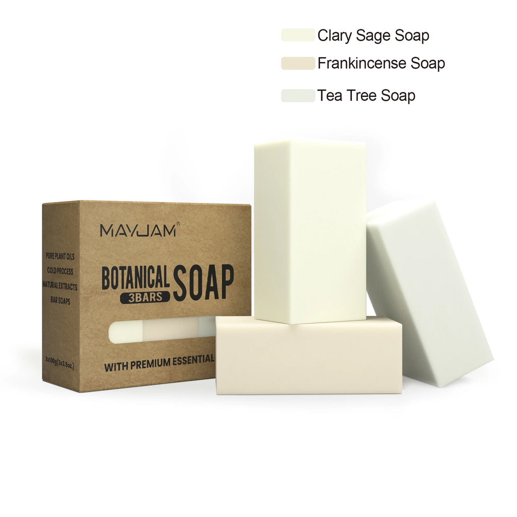MAYJAM Handmade Essential Oil Soap Gift Set – 3 Pack Natural Cold Process Soaps