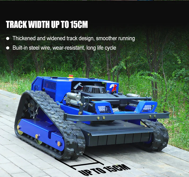 Customised Remote-Controlled All-Terrain Lawn Mower Robot – Self-Propelled Zero-Turn Petrol Mower