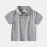 Fashion Kids Boys Polo Shirt – Luxury Stand Collar Summer Tee, Soft Breathable Cotton thumbnail 28