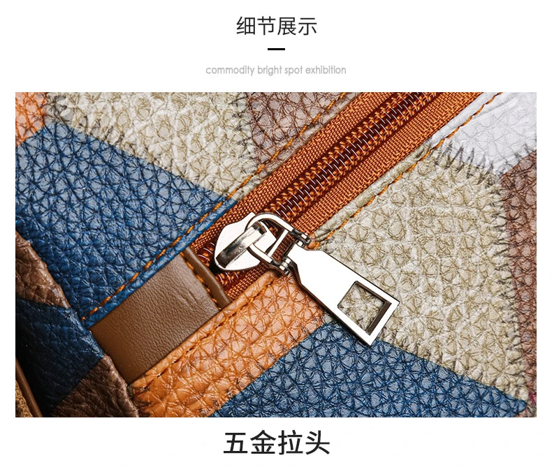 Vintage PU Leather Armpit Shoulder Bag for Women – Geometric Rivet Crossbody Satchel
