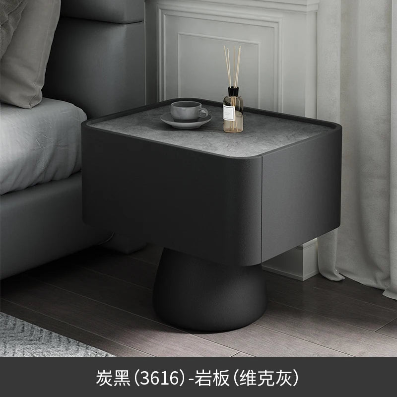 Space-Saving Vintage Bedside Table – Minimalist Luxury Wooden Nightstand