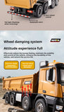 536 12-Channel 1:14 Alloy Remote Control 8-Wheel Heavy-Duty Engineering Dump Truck Toy with Lights thumbnail 14